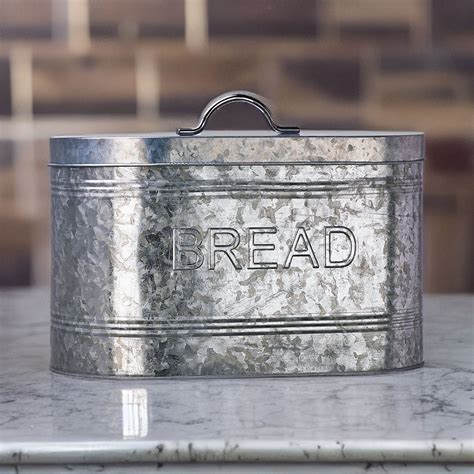 galvanized steel bread box|Amici Home, , Rustic Kitchen Galvanized Metal Bread .